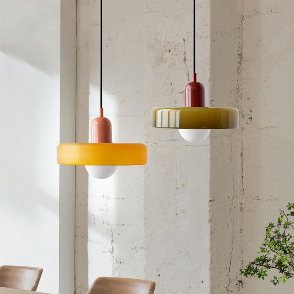 Liora Bauhaus Glazen Hanglamp Met Hoogteverstelling