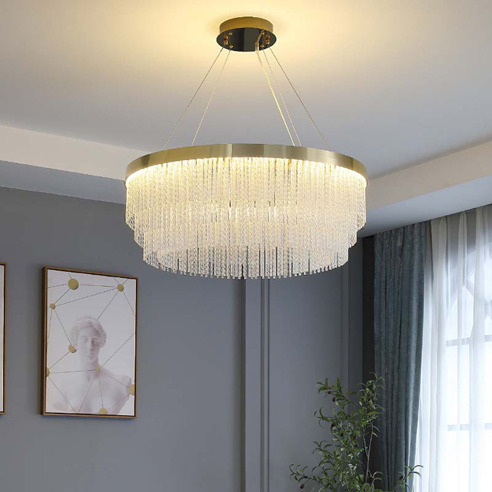 Arisha Hanglamp Ronde Modern, Metaal, Goud, Woonkamer/Horeca