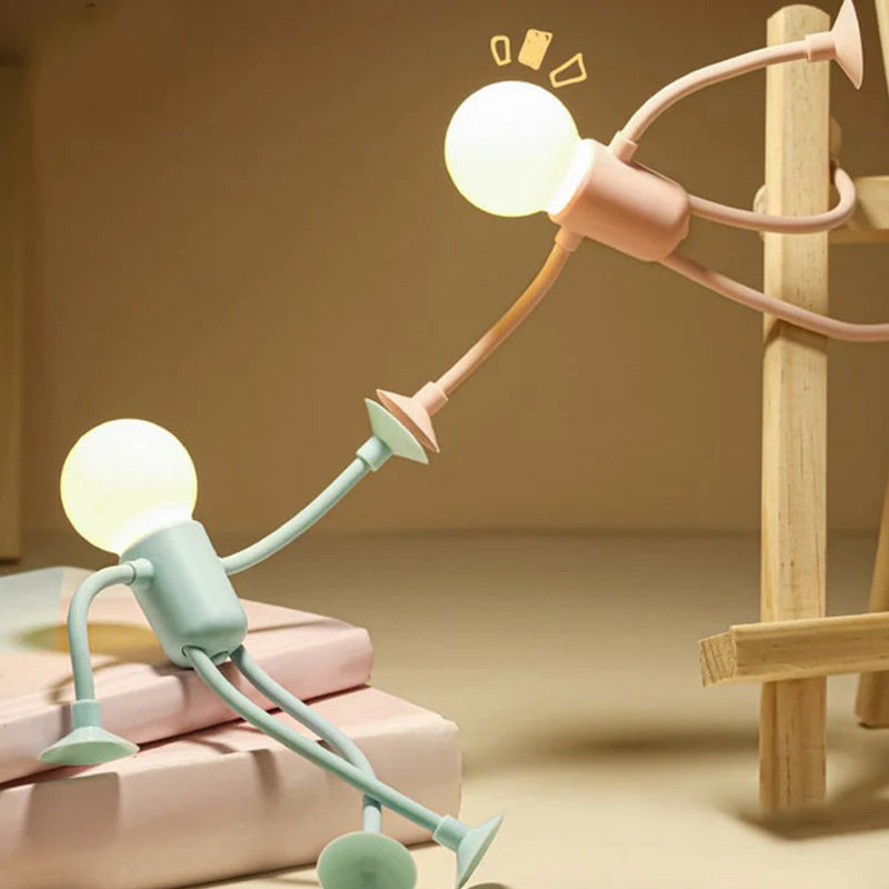 Buigbare nachtlamp met speelse design voor gezellige avonden