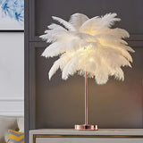 Veer Tafel Lamp met Metalen Stang en Ronde Basis