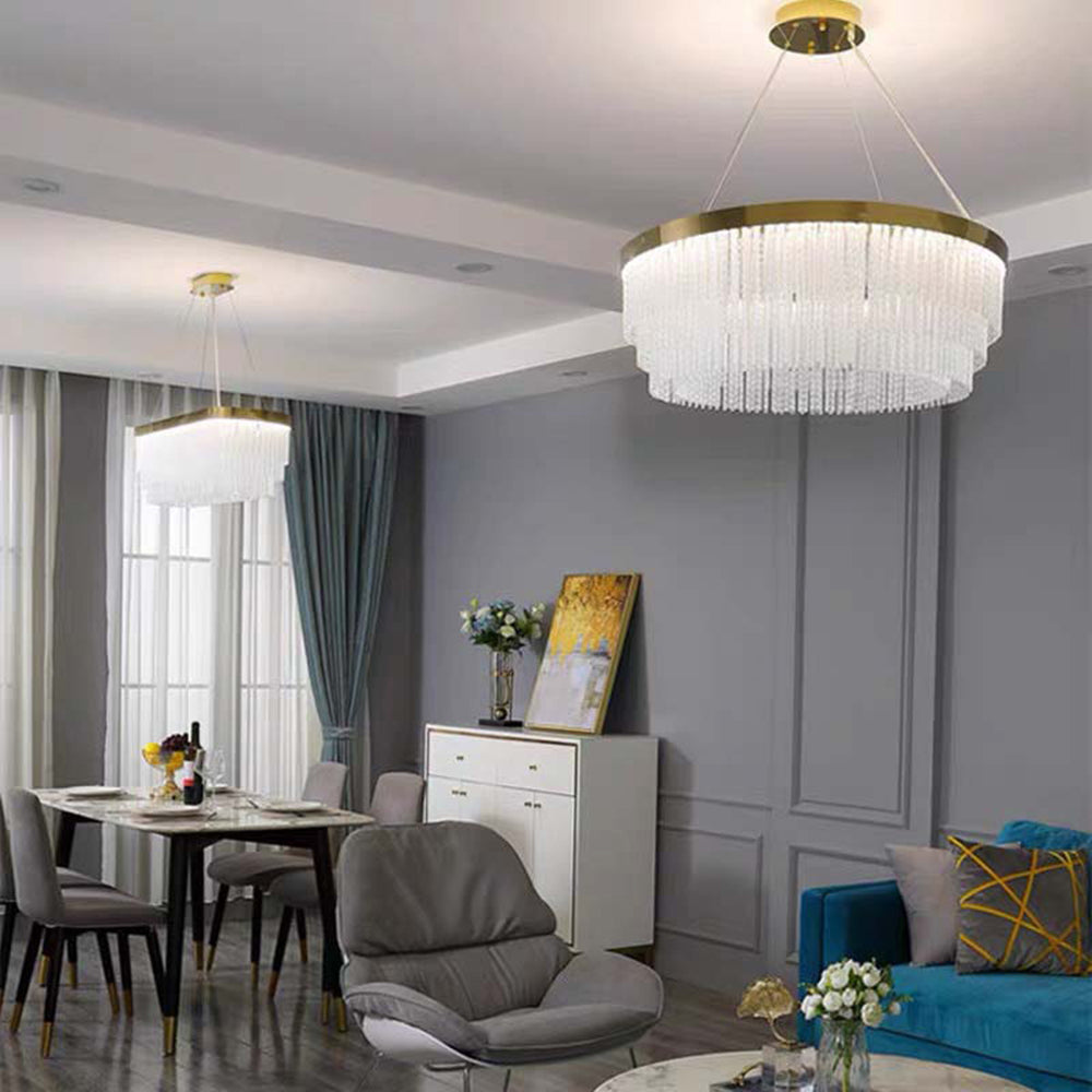 Arisha Hanglamp Ronde Modern, Metaal, Goud, Woonkamer/Horeca