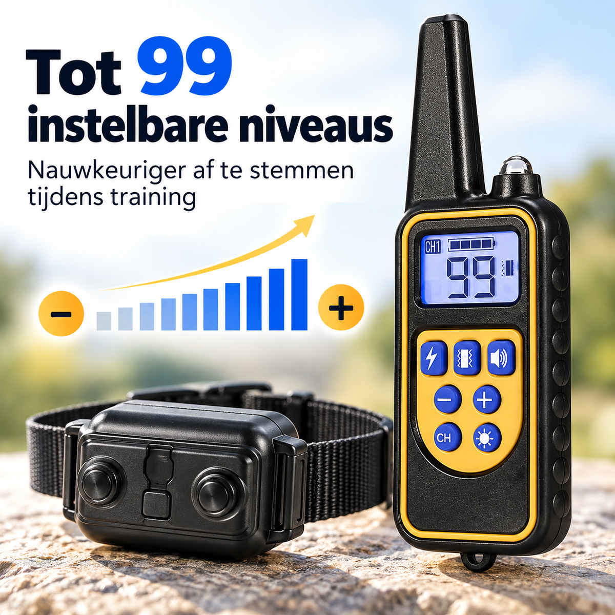 PROCANIS – Trainingshalsband voor Jacht- & Werkhonden met Afstandsbediening, IP67-Ontvanger & Bereik tot 800 m