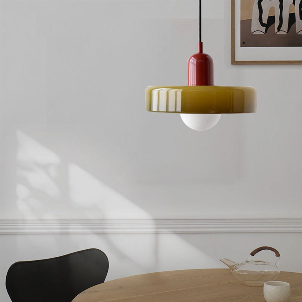 Liora Bauhaus Glazen Hanglamp Met Hoogteverstelling