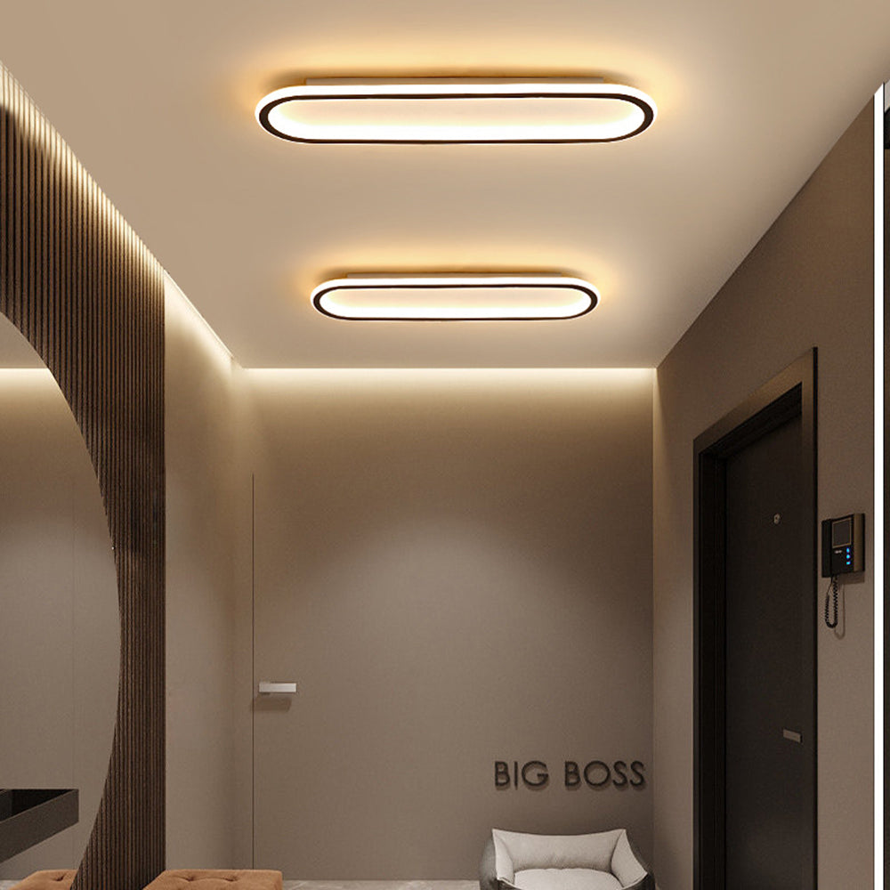 Arisha Plafondlamp Rechthoekig Zwart/Goud Slaap-/Woonkamer