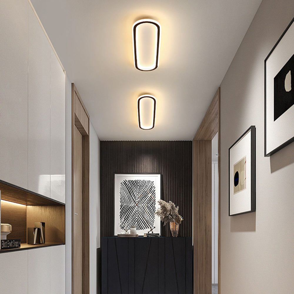 Arisha Plafondlamp Rechthoekig Zwart/Goud Slaap-/Woonkamer