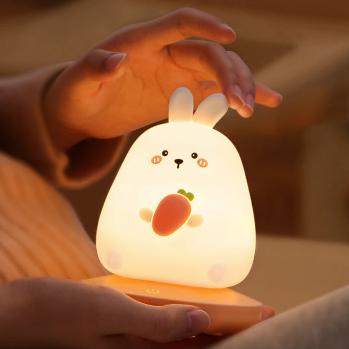 Dier-LED-nachtlamp | Schattig siliciumontwerp | Ingebouwde LED