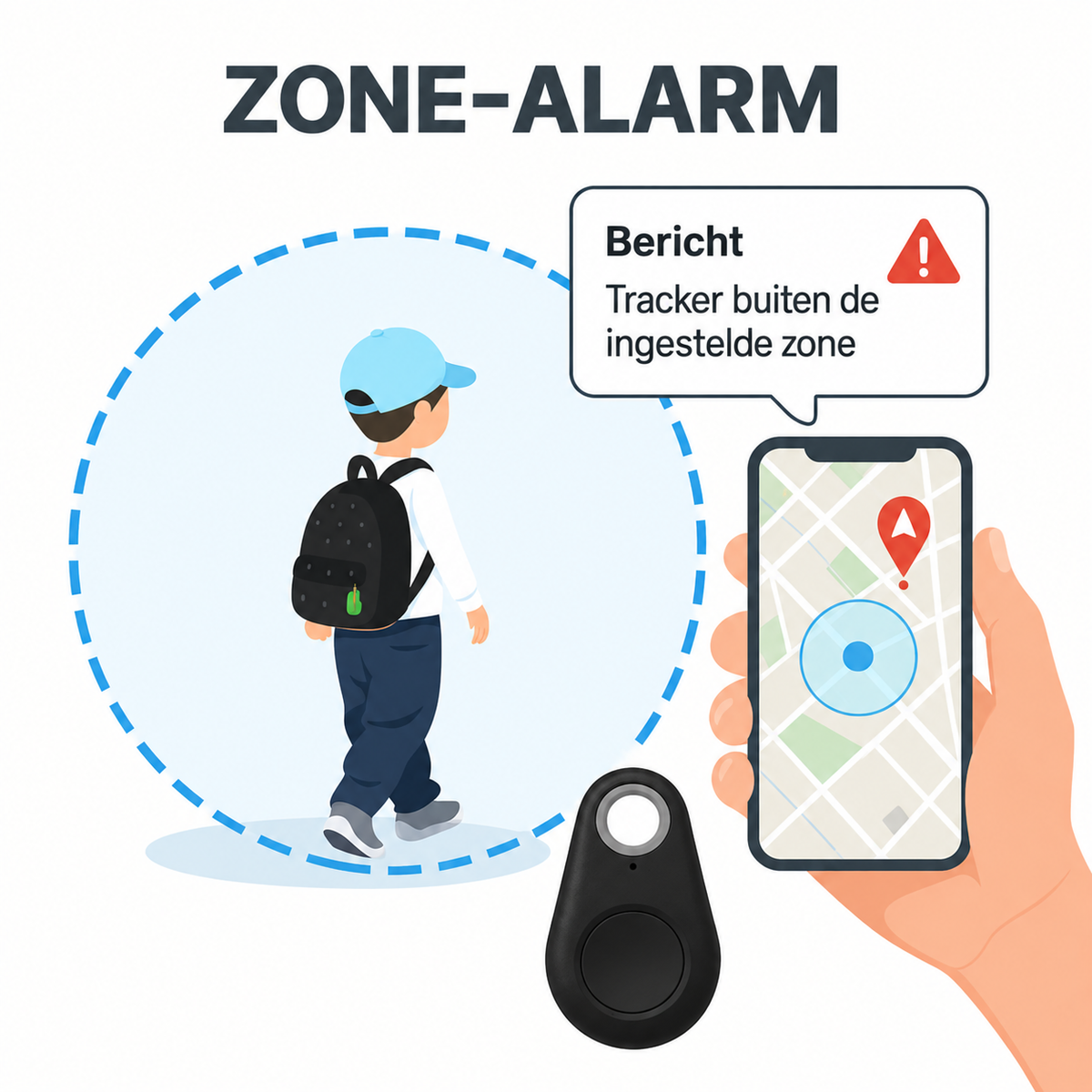 SafeTrack | GPS Tracker met Live Tracking voor Kinderen, Huisdieren en Waardevolle Spullen
