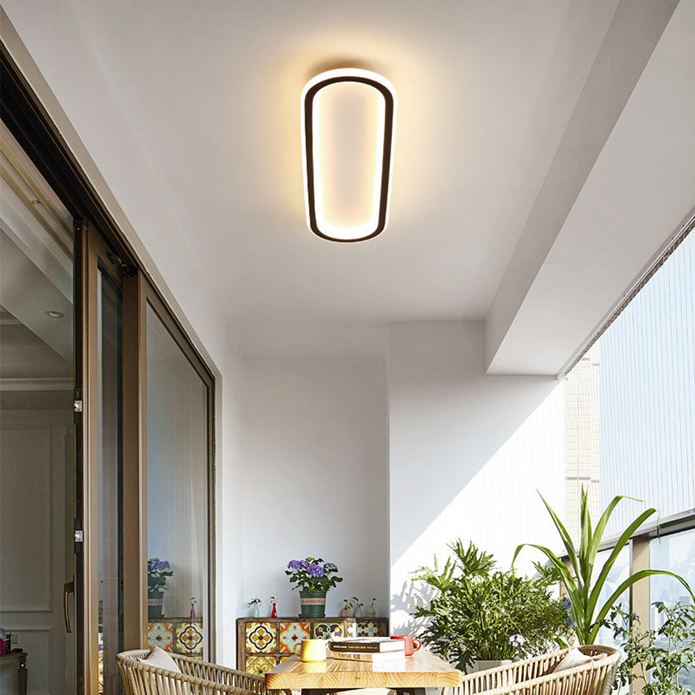 Arisha Plafondlamp Rechthoekig Zwart/Goud Slaap-/Woonkamer