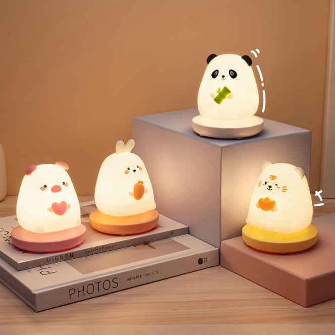 Dier-LED-nachtlamp | Schattig siliciumontwerp | Ingebouwde LED