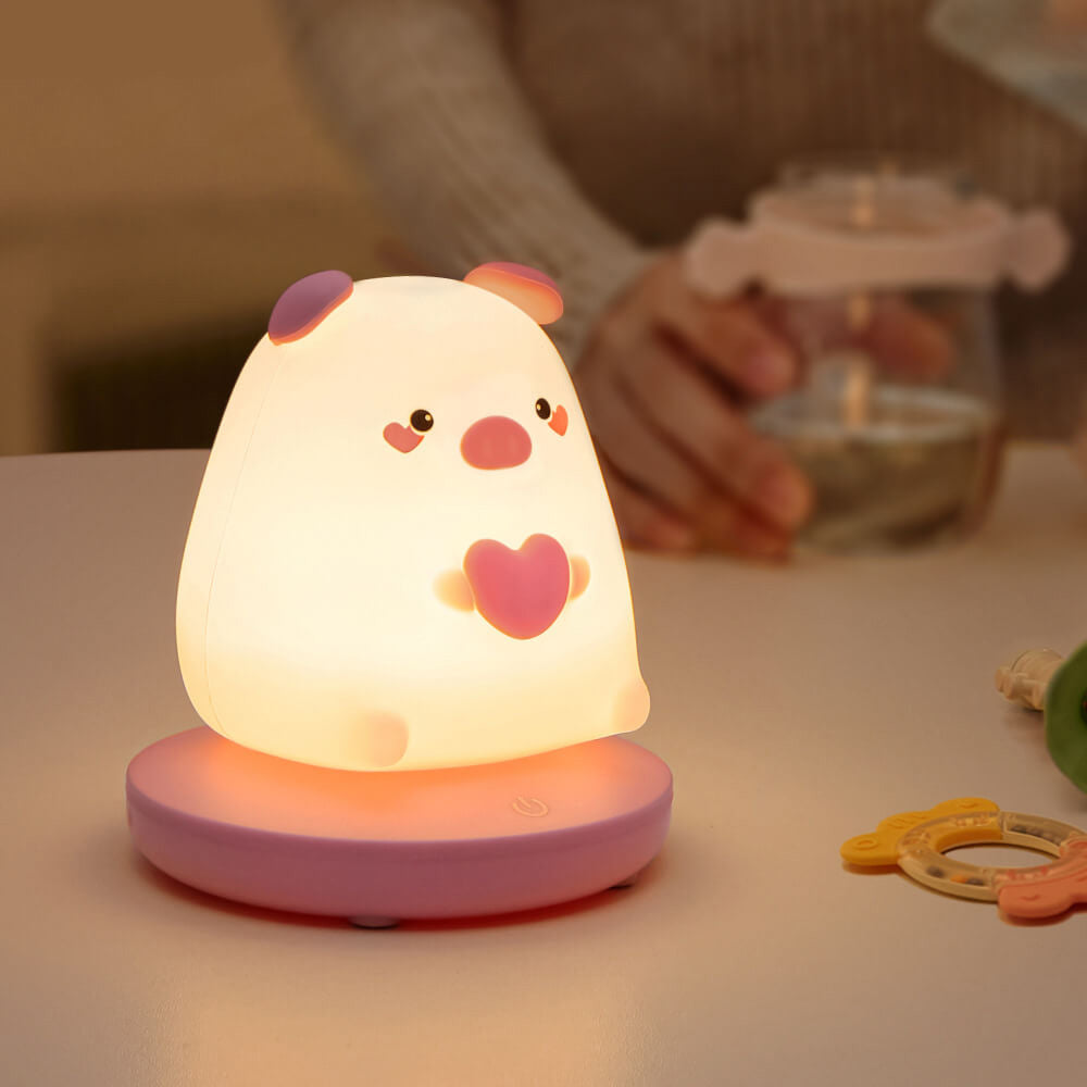 Dier-LED-nachtlamp | Schattig siliciumontwerp | Ingebouwde LED