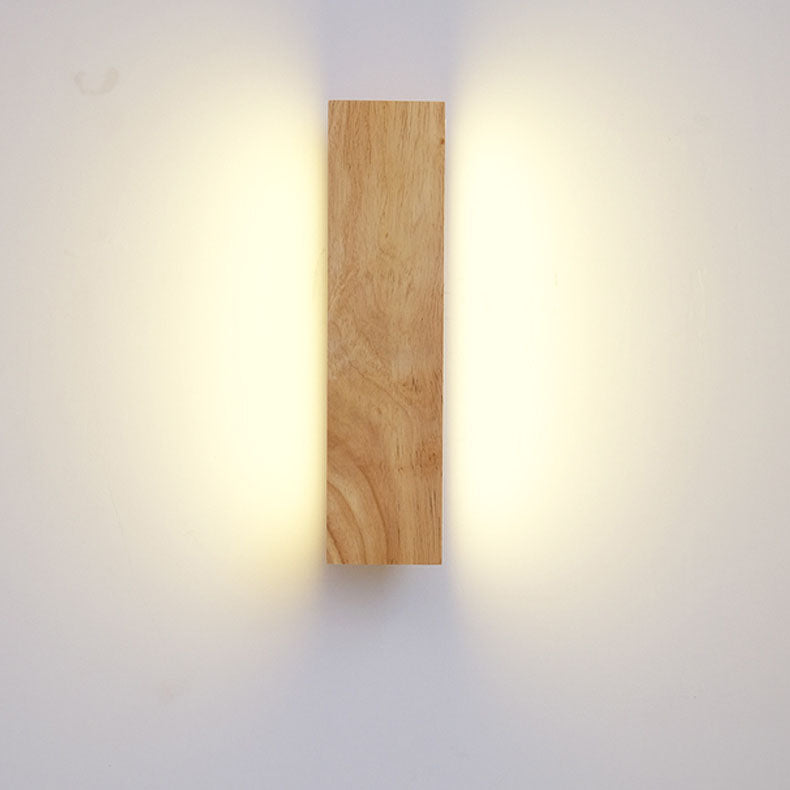 Japanse Houten Rechthoekige LED Wandlamp