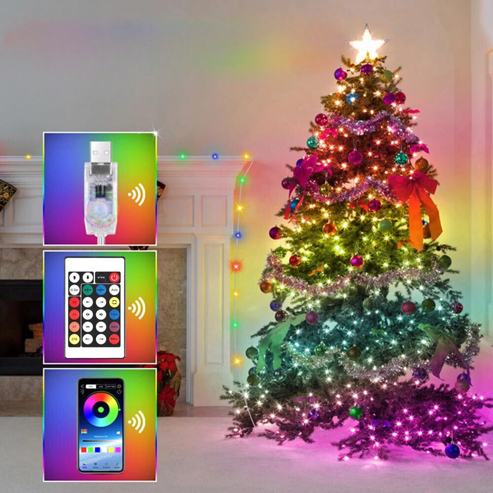 RadiantGlow | Verbaas jouw gasten met deze unieke kerstverlichting | Inclusief afstandsbediening en app