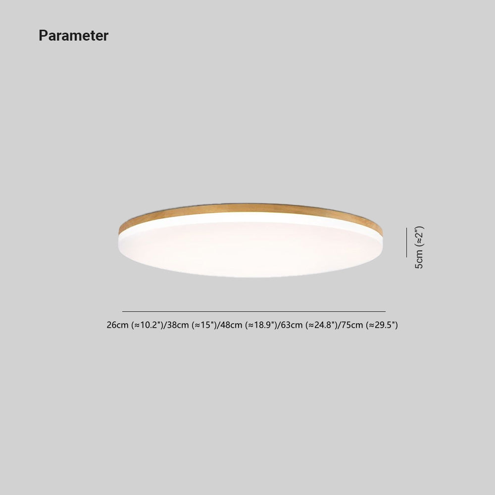 Eilo LED Plafondlamp Groot Rond Modern Hout