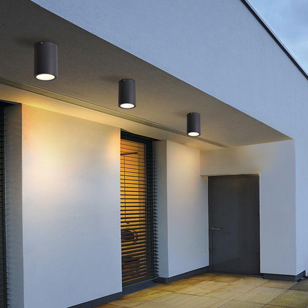 Ray Moderne Zwarte Cilindrische Inbouw Plafondlamp Spot