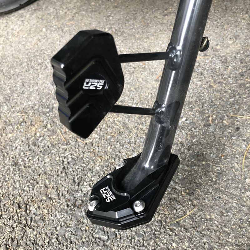 Motorfiets kickstand voet zijkant stand uitbreiding pad