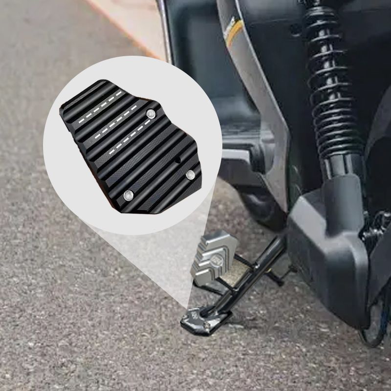 Motorfiets kickstand voet zijkant stand uitbreiding pad