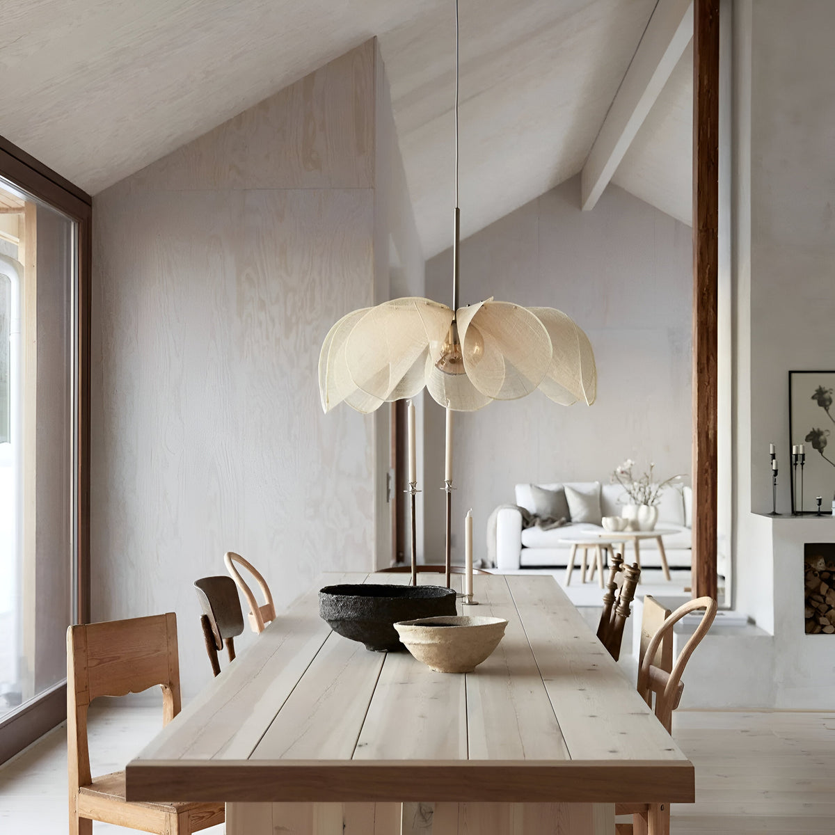 Fleur Flower Nordic Fabric Pendant Light