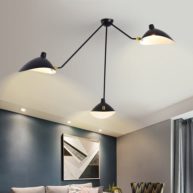 Metaal Duckbill Hanglamp Post Modern 2/3/5 Lichten Zwarte Woonkamer Chandelier Licht