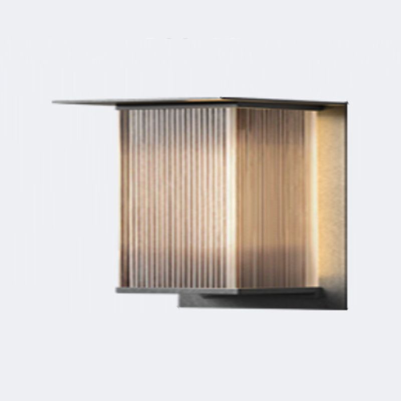 Yerin Wandlamp Buiten Vierkant Modern Metaal Acryl Bruin Terras