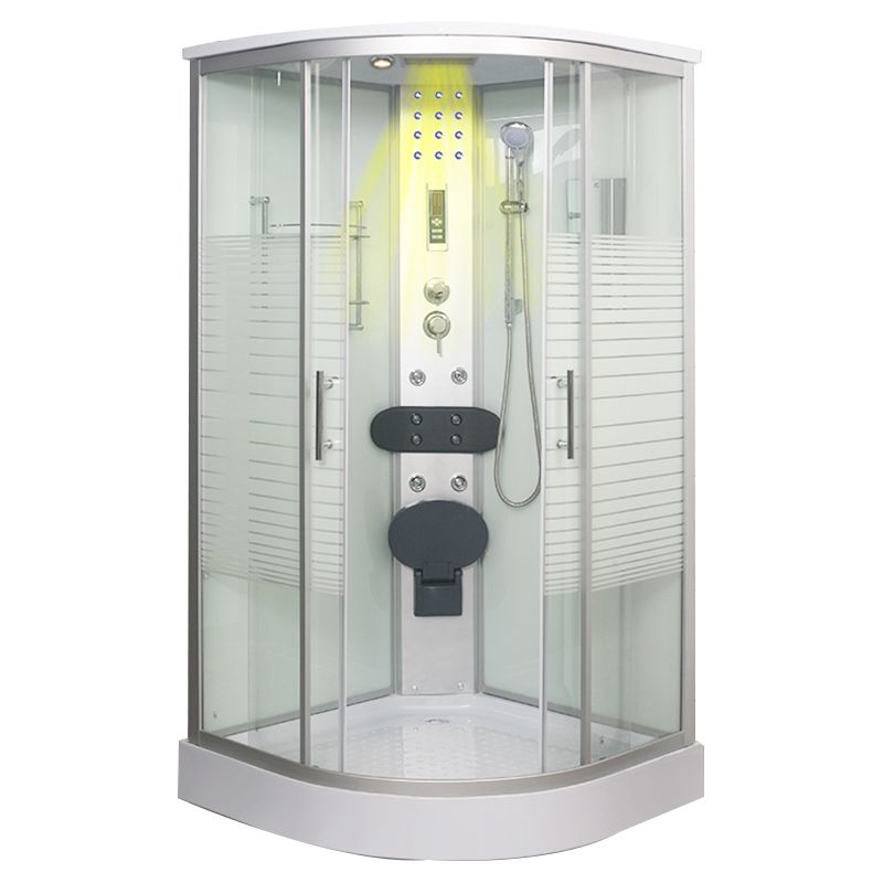 Dubbele Schuif Douchecabine Ronde Douchecabine met Licht en Handdoekrek