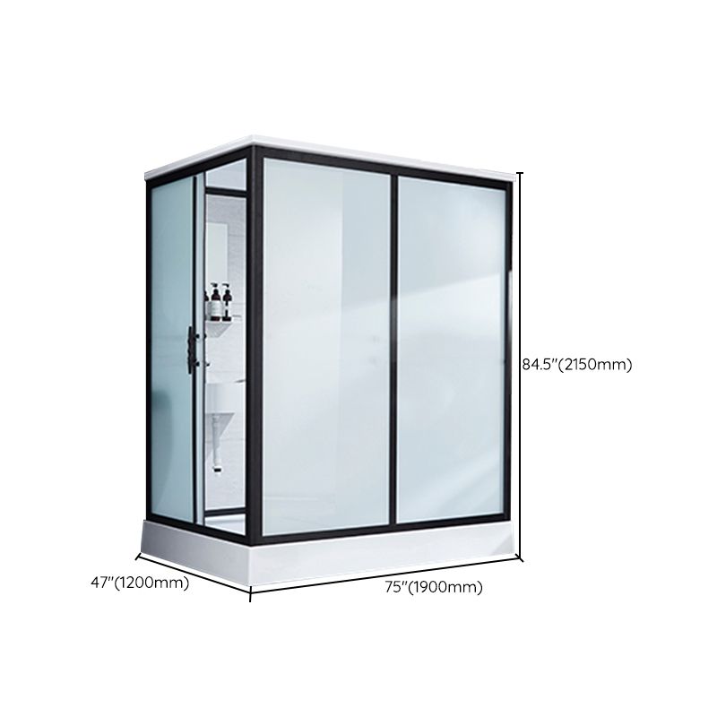 Gekaderde Tempered Glass Douche Kit met Inclusief Basis Gekaderde Douchecabine