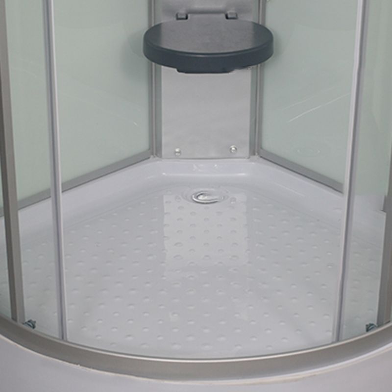 Dubbele Schuif Douchecabine Ronde Douchecabine met Licht en Handdoekrek