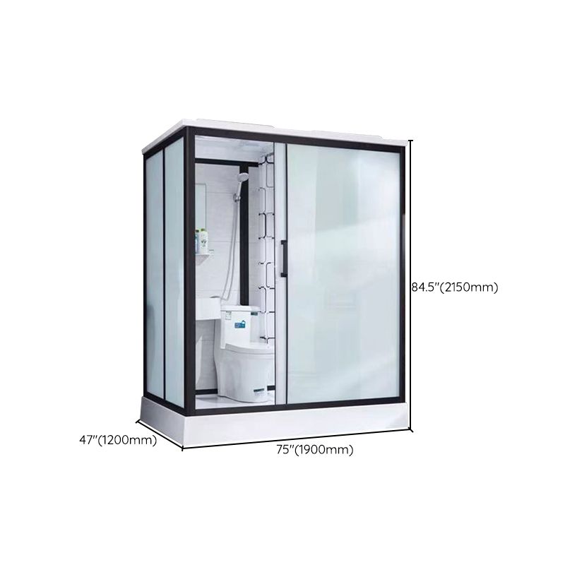 Gekaderde Tempered Glass Douche Kit met Inclusief Basis Gekaderde Douchecabine