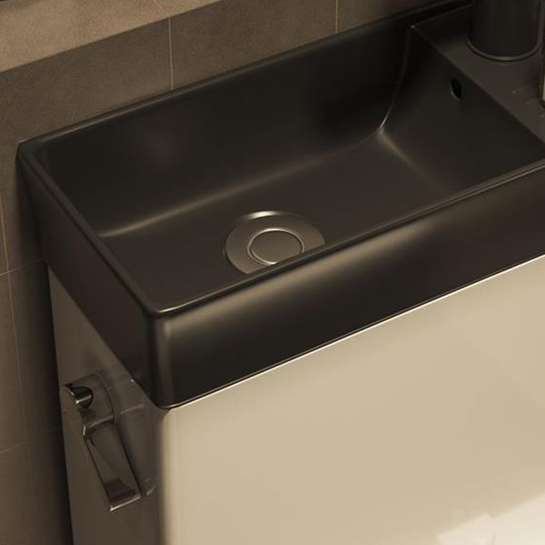 1-Piece Verlengd Spoeltoilet Keramische Toiletpot met Wasbak