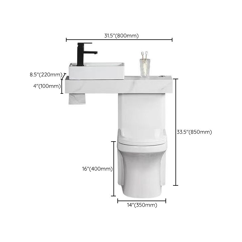 Contemporary Flush Toilet Vloermontage Eenstuk Toilet Urine Toilet