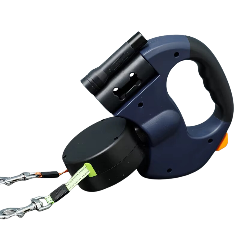 Twin Walk Riem | Geniet van veilige, handsfree wandelingen met ingebouwde LED-verlichting en afvalzakhouder.