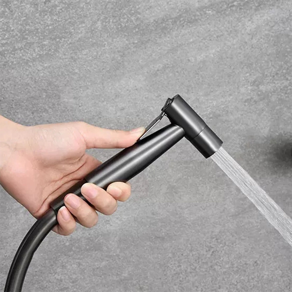 Nuvoro Hygiënische Handheld Bidet Sprayer Voor Toilet Met Roestvrijstalen Gunmetal Grijs