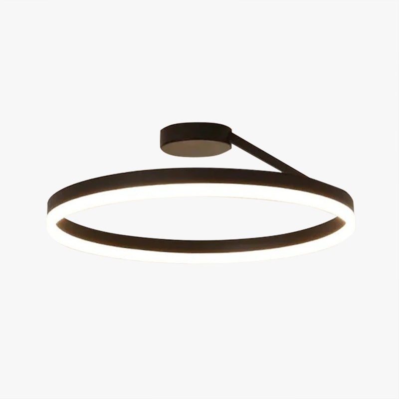 Arisha Plafondlamp Ring Modern LED Zwart/Wit Woonkamer Gang Metaal
