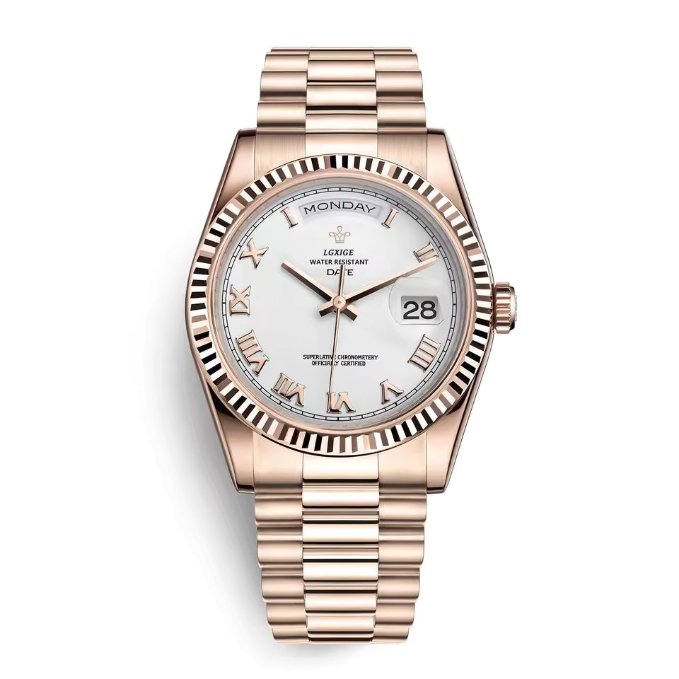 Herenhorloge – Elegant ontwerp met dag- en datumweergave