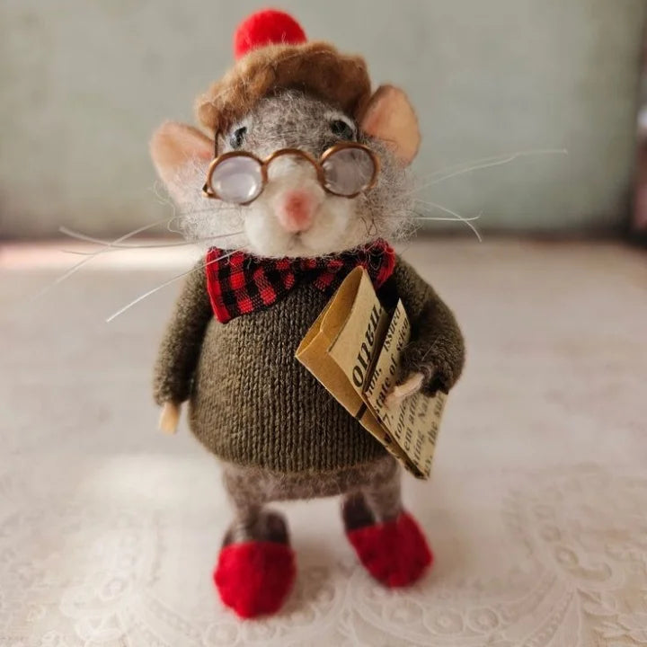 WhiskerWool™ – Handgemaakte, naaldvilt muis