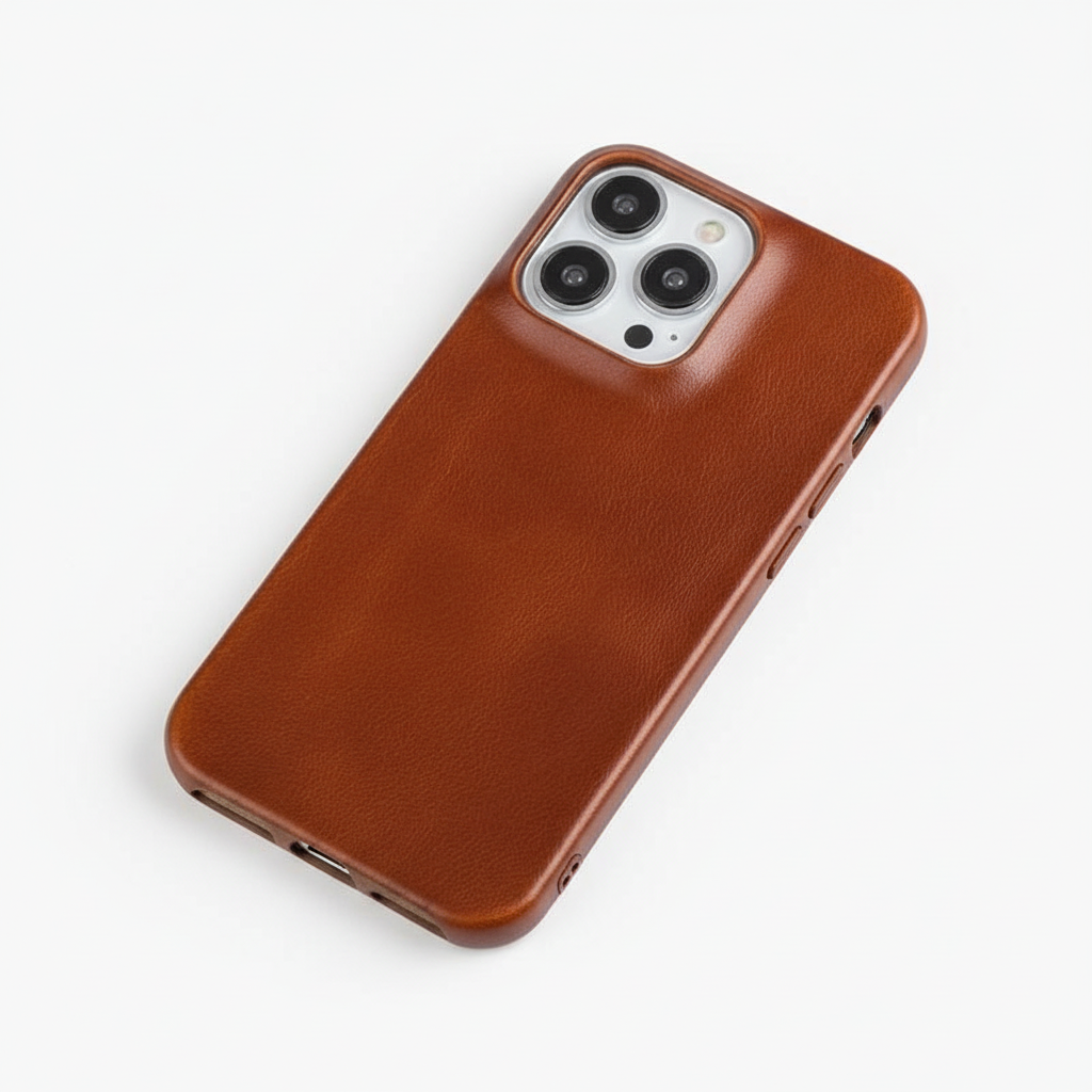 Leren Telefoonhoesje voor iPhone met Schokabsorberende Bescherming