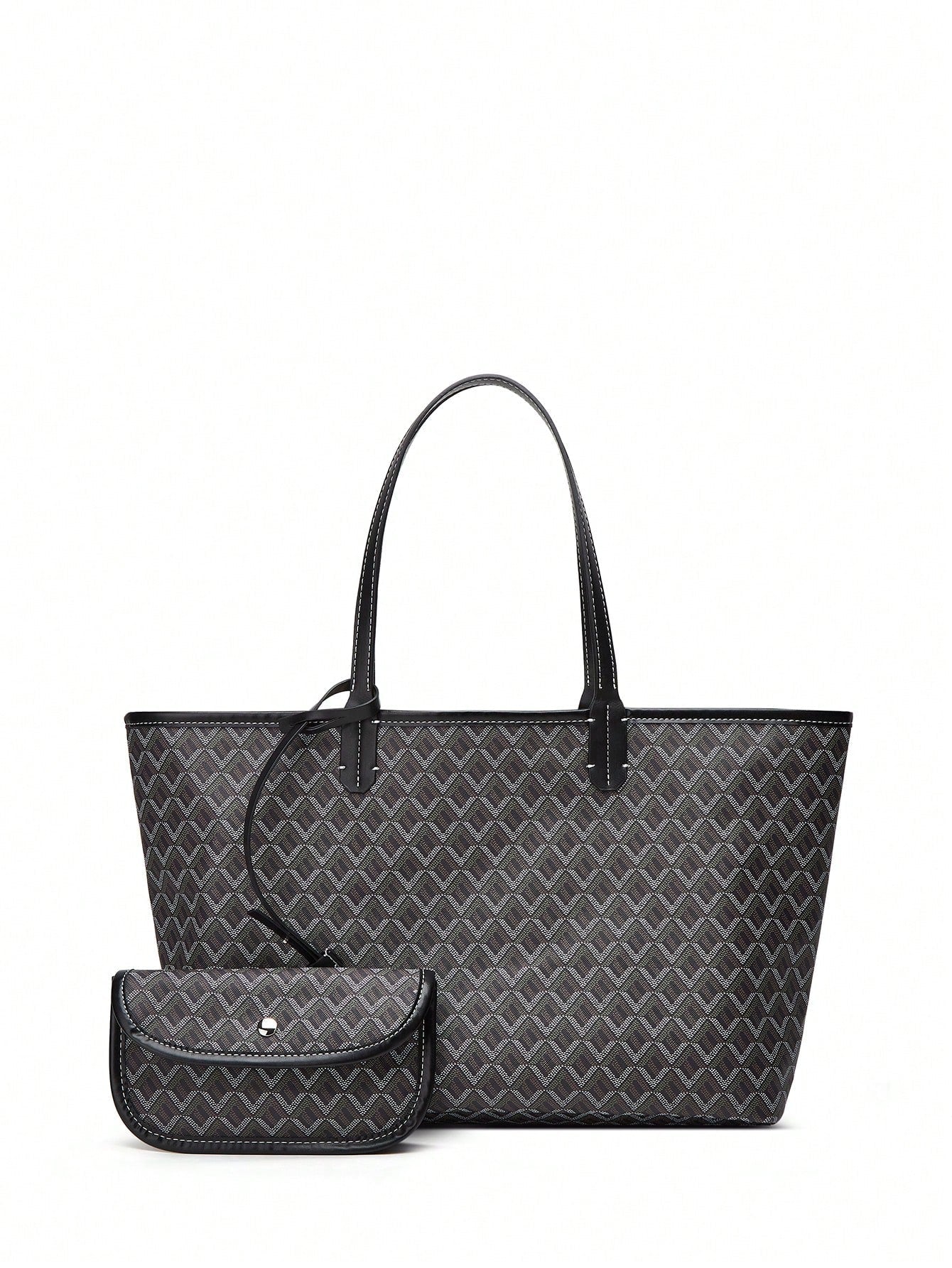 Casual Schouder Handtas Dames PVC | Tote Bag | Lichtgewicht grote tas voor studenten