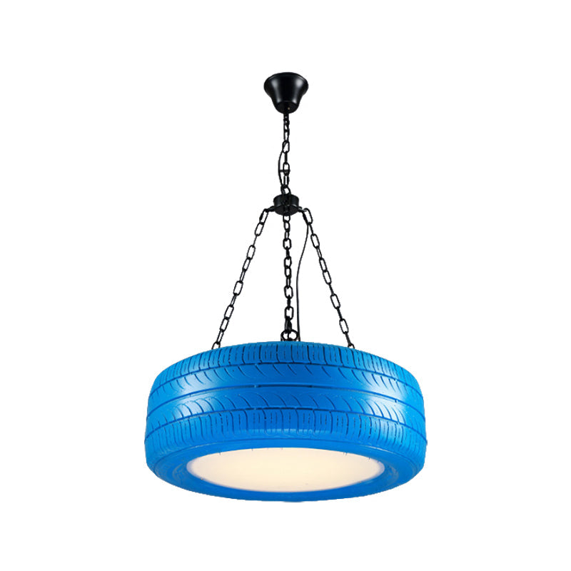 Creatieve Industriële Hanglamp van Autobandrubber Chandelier met Hangende Ketting voor Bar