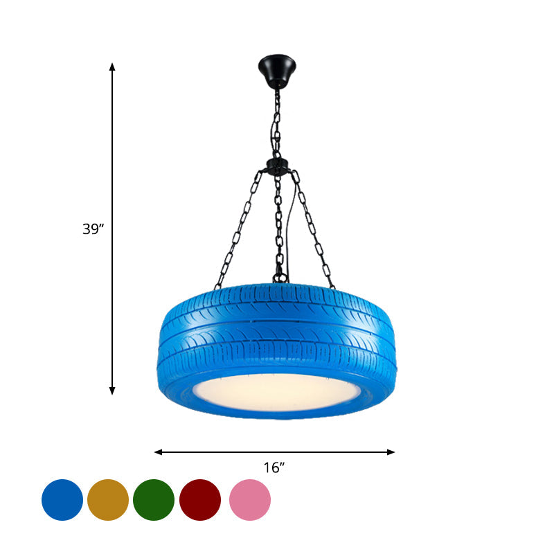 Creatieve Industriële Hanglamp van Autobandrubber Chandelier met Hangende Ketting voor Bar