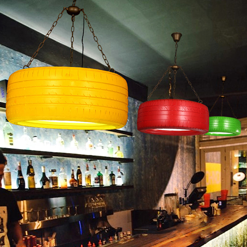 Creatieve Industriële Hanglamp van Autobandrubber Chandelier met Hangende Ketting voor Bar