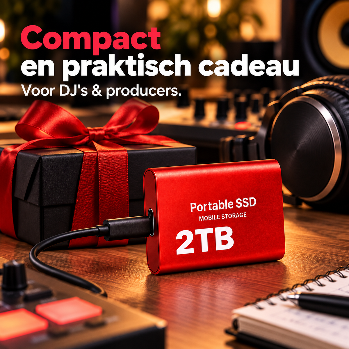 DataSprint Externe SSD 2TB – Praktisch Cadeau voor DJ & Muziekproducer