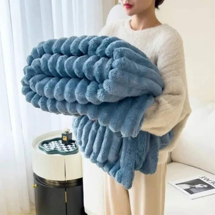 Zware Fleece Deken CloudStripe