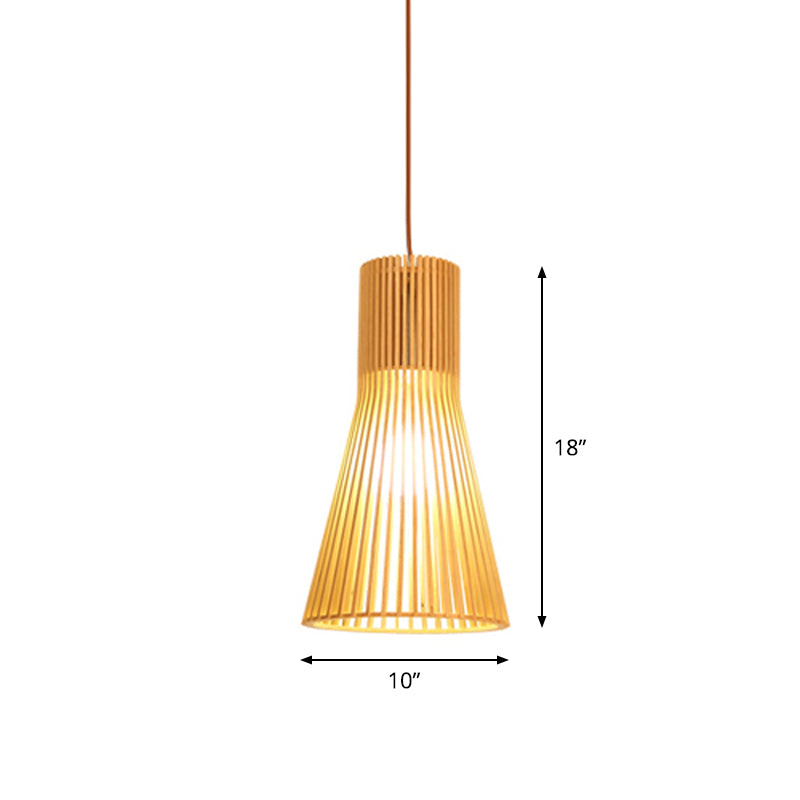 Uitlopende/Hemisphere/Uien Hanglamp Aziatische Bamboe 1 Licht Beige Klein/Groot Hanglamp voor Eetkamer