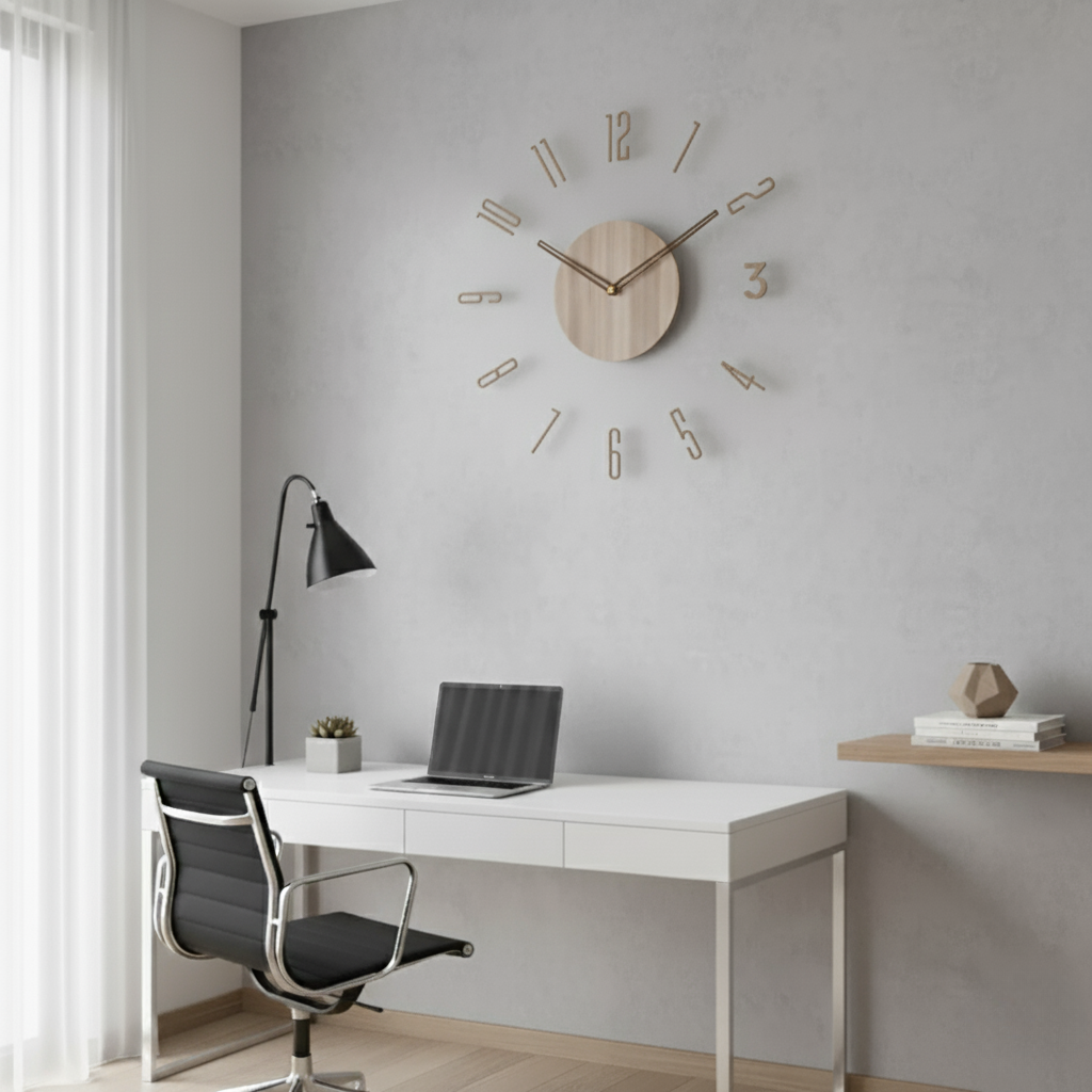 Nock Silent Design-Wandklok | Acryl & Hout