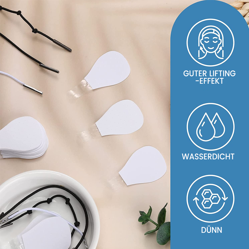 Onzichtbare Facelift-Patches | 120 stuks voorraadverpakking | Ultra-dunne 0,02mm hechtingstechnologie | Waterdicht & Hypoallergeen | Mechanisch V-vormig liften | Transparant
