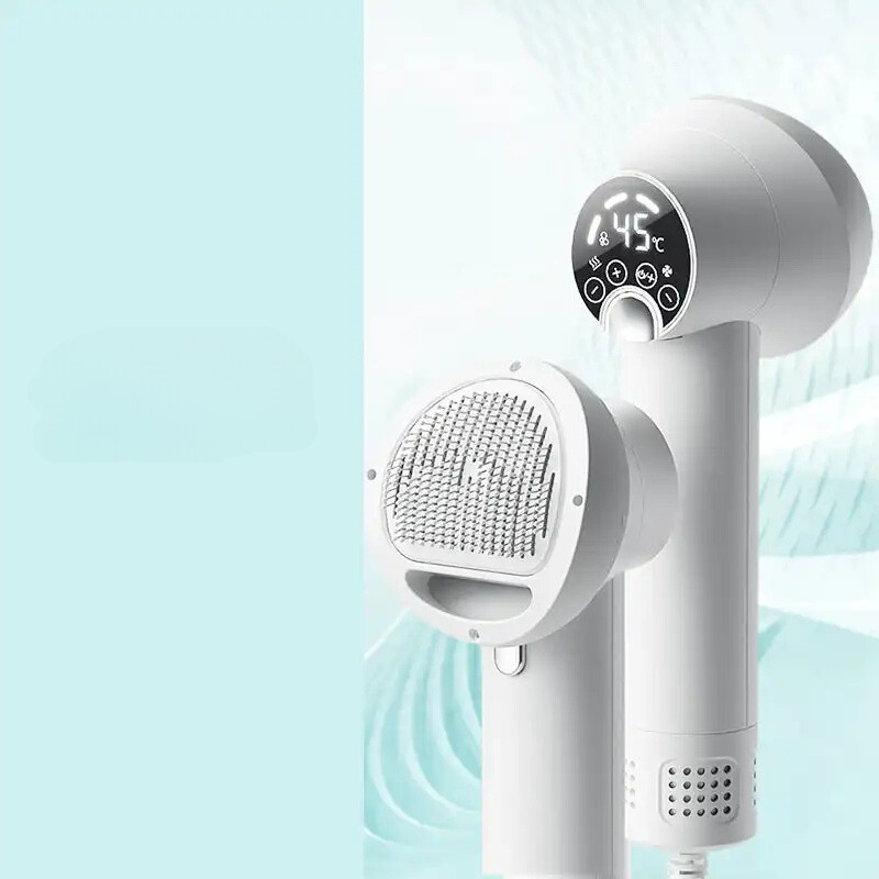 PurrfectDry - Geluidsarme 2-in-1-Haartdroger met Dierenborstel