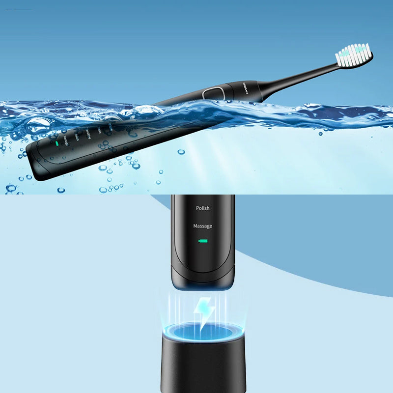 Sonic Elektrische Tandenborstel | 6 Modus & IPX7 Waterdicht | Wit, Zwart, Roze