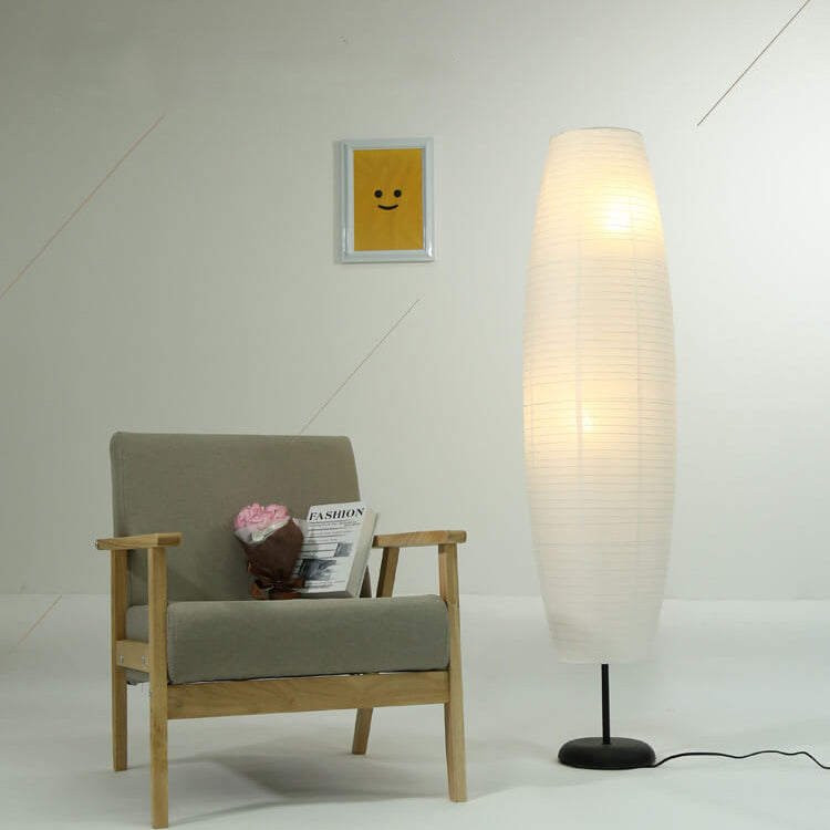 Noordse Rijstpapier Kolom 2-Lichts Vloerlamp