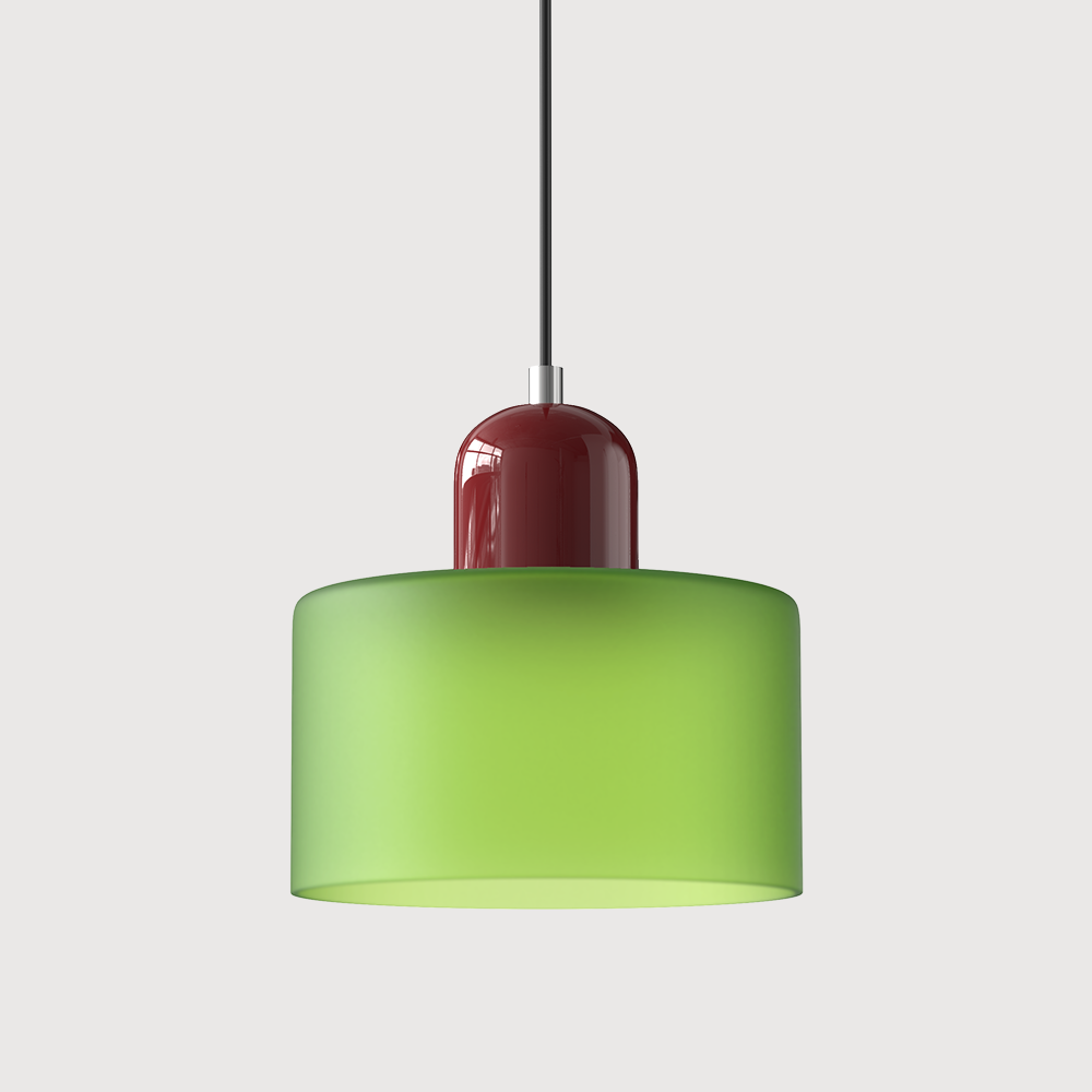 Gekleurde glazen Bauhaus hanglamp