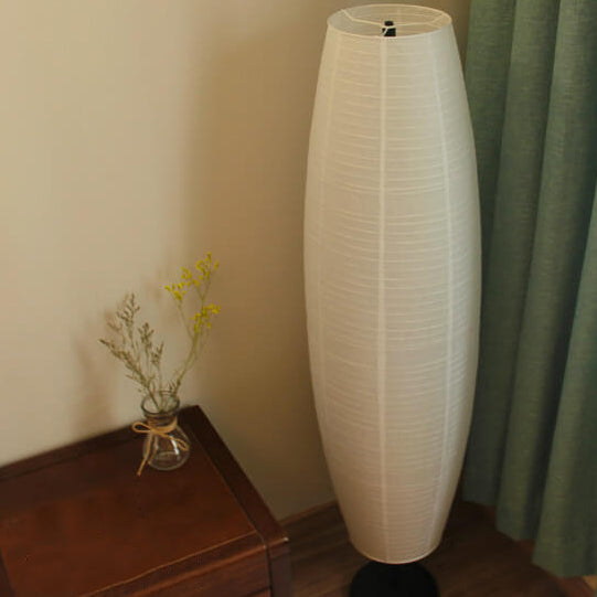 Noordse Rijstpapier Kolom 2-Lichts Vloerlamp