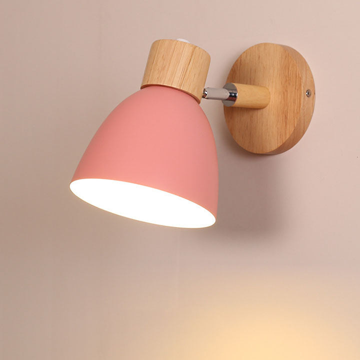 Moderne Minimalistische Houten Kegel LED Wandlamp | 1-Licht